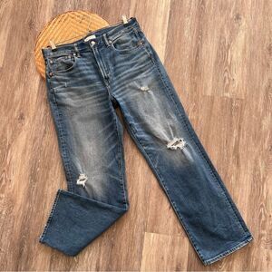 American eagle men’s the straight jeans medium washed lightly distressed size 32